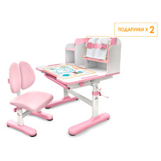 Комплект мебели (стол + стульчик + полка) Evo-kids BD-28 Panda Pink (арт. BD-28 PN)